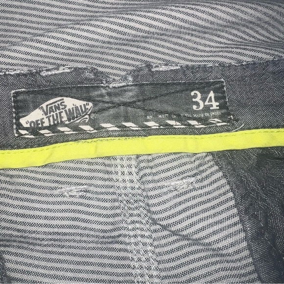 VANS Classic California Style CASUAL SHORTS Mens 34 Light/Dark Gray Stripes - Picture 6 of 6